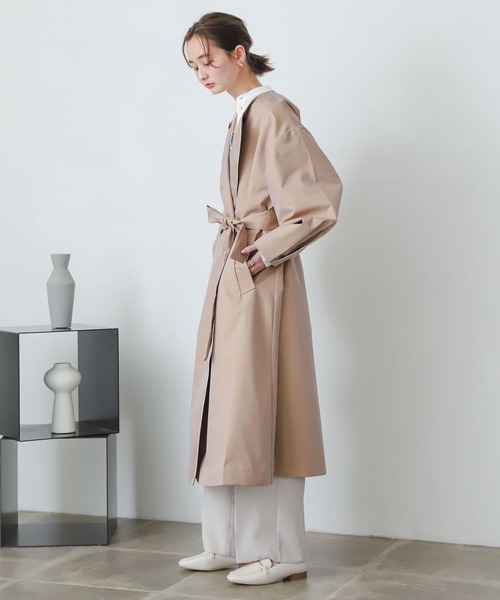 直販廉価 【美品】FRAY I.D コクーンコート ライトグレー ロングコート