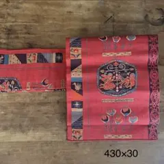 袋帯 紬 正絹 植物動物柄