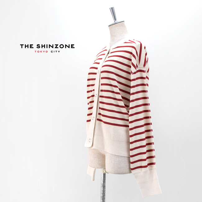 定番の中古商品 shinzone ボーダーケープリンカーディガン