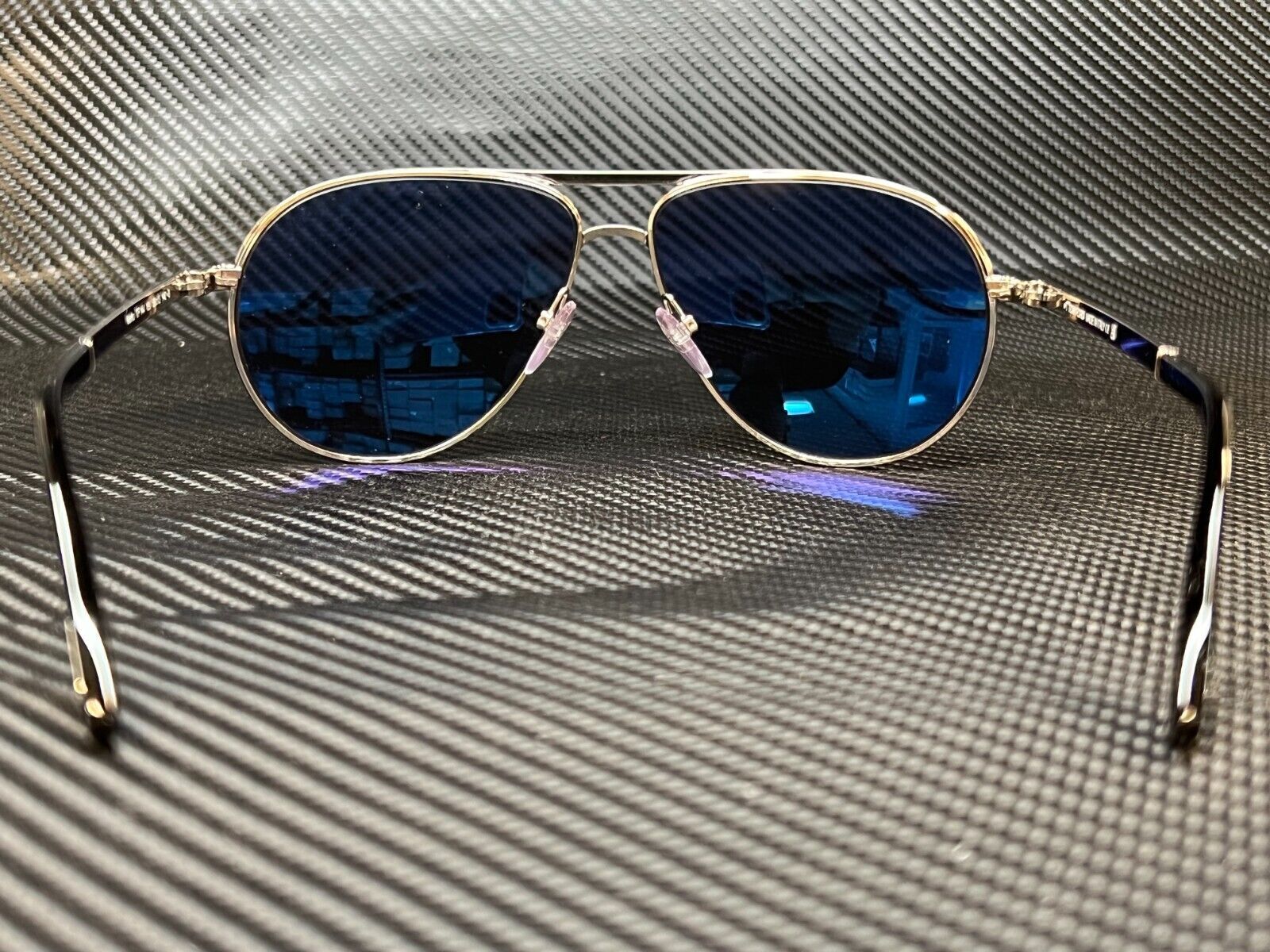 TOM FORD Marko FT0144 18V Shiny Rhodium Blue Aviator 58 mm Men's Sunglasses