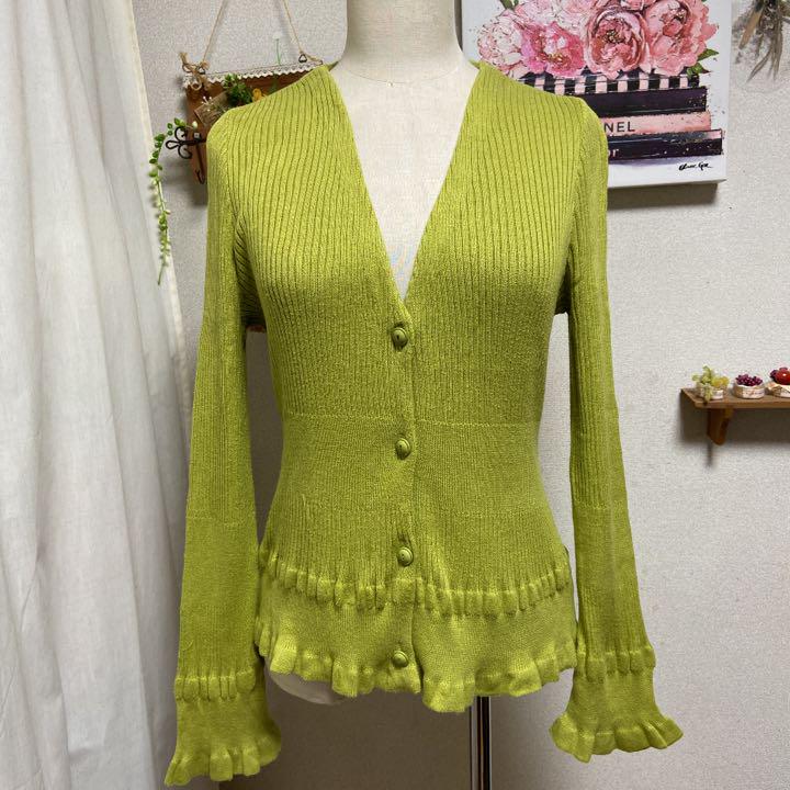 新品本物】 Sybilla シビラ Mサイズ 緑 ニットカーディガン